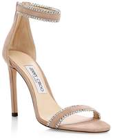 Thumbnail for your product : Jimmy Choo Dochas Embellished Suede Sandals