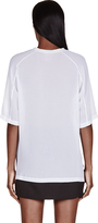 Thumbnail for your product : 3.1 Phillip Lim White Embellished Sheer Panel T-Shirt
