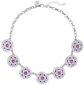 Thumbnail for your product : White House Black Market Purple Flower Medallion Short Necklace