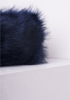 Thumbnail for your product : Missy Empire Delia Navy Faux Fur Headband