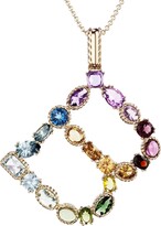 Thumbnail for your product : Dolce & Gabbana 18kt yellow gold initial B gemstone necklace