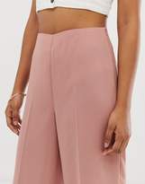 Thumbnail for your product : ASOS Design DESIGN wide leg pants with clean high waist