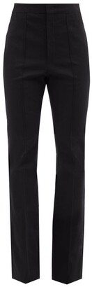 Isabel Marant Livelyo Cotton-blend Crepe Bootcut Trousers - Black