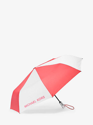 Michael Kors Color-Block Lucite-Handle Nylon Umbrella