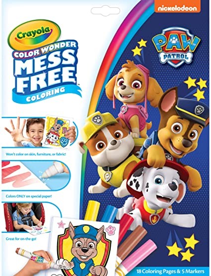 Crayola Paw Patrol Color Wonder, Mess Free Coloring Pages & Markers, Styles May Vary, Gift
