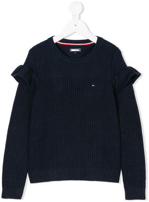 Tommy Hilfiger Junior ruffled detail sweater