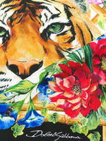 Thumbnail for your product : Dolce & Gabbana Tiger floral print scarf
