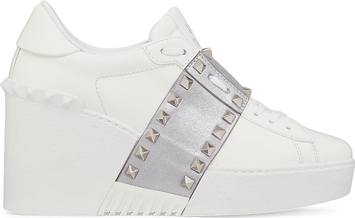 VALENTINOオープンディスコ カーフスキンウェッジスニーカー85MM