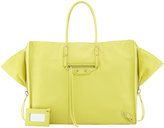 Thumbnail for your product : Balenciaga Papier A4 Side Zip Leather Tote Bag, Yellow