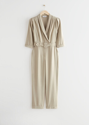 And other stories Oversized Belted Wrap Jumpsuit