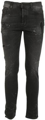 Marcelo Burlon County of Milan Vintage Wash Distressed Skinny Jeans