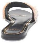 Lanvin Pailette Leather Slide Sandals