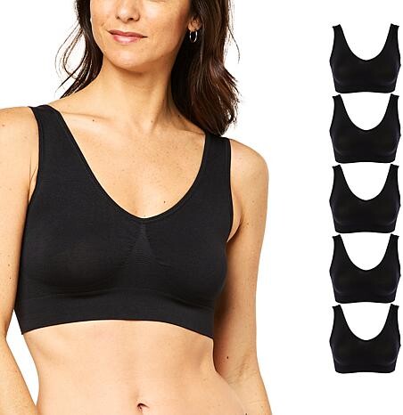 Ahh By Rhonda Shear 5-pack Original Ahh Bra - Brown - Size Medium