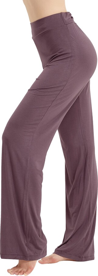 Women's Yoga Pants Foldover Athletic Stretch Casual Comfy Soft Wide Leg Leggings 