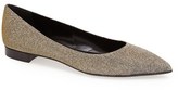 Thumbnail for your product : Saint Laurent Metallic Pointy Toe Ballet Flat