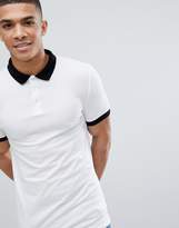 Thumbnail for your product : ASOS Design Muscle Fit Polo In Jersey With Contrast Collar