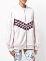 Thumbnail for your product : Circus Hotel rainbow stripe oversized sports jacket