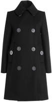 Thumbnail for your product : Simone Rocha Wool Blend Coat with Flower Buttons
