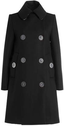 Simone Rocha Wool Blend Coat with Flower Buttons
