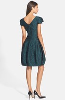 Thumbnail for your product : Halston Jacquard Layered Sleeve Fit & Flare Dress