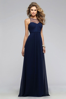 Thumbnail for your product : Faviana 7774 Chiffon Illusion Evening dress with Keyhole back