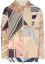 Thumbnail for your product : By Walid Phoenix patchwork hooded jacket