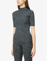 Thumbnail for your product : Theory Speckled high-neck stretch-woven top