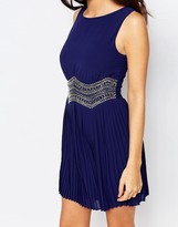 Thumbnail for your product : TFNC Caris Skater Dress with Embellished Waist
