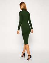 Thumbnail for your product : ASOS COLLECTION Midi Body-Conscious Dress with Twist Neck Detail