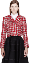 Thumbnail for your product : Thom Browne Red & White Cropped Pintuck Jacket