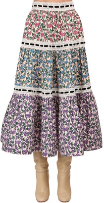 MARC JACOBS, THE Floral Print Cotton Poplin Skirt