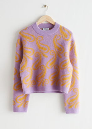 Jacquard woven sweater