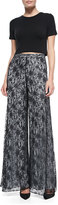 Thumbnail for your product : Alice + Olivia Super Flare Lace Wide-Leg Pants