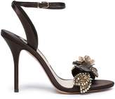 Thumbnail for your product : Sophia Webster Lilico Floral-appliqued Satin Sandals