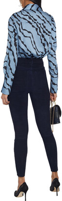 Alice + Olivia Mikah Stretch-suede Skinny Pants
