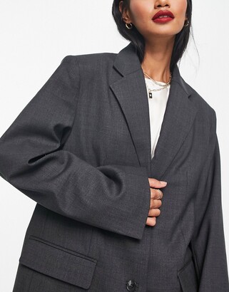 And other stories & oversized blazer in gray - part of a set