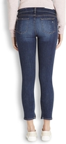 Thumbnail for your product : Rag and Bone 3856 rag & bone /JEAN Blue cropped skinny jeans