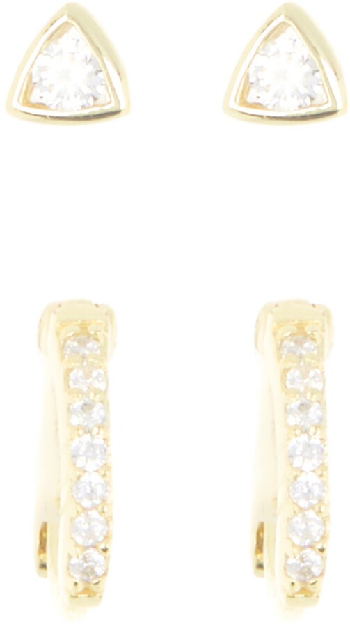 Gold Triangle Stud Earrings | Shop the world's largest collection of 