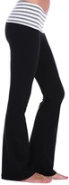 Thumbnail for your product : Hard Tail Contrast Waist Rolldown Bootleg Flare Pant