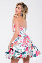 Thumbnail for your product : Jovani Charming Multi-Color Print Short Dress JVN45669