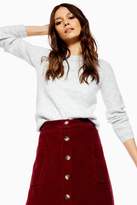 Thumbnail for your product : Topshop Womens Corduroy Button Midi Skirt - Burgundy