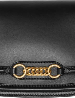 Burberry Link Flap Leather Crossbody Bag