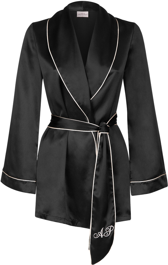 Agent Provocateur Classic Pyjama Jacket Black - ShopStyle Robes
