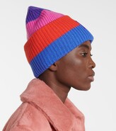 Thumbnail for your product : Acne Studios Face striped wool beanie