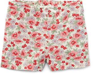 Ralph Lauren Floral Linen-Blend Drawstring Shorts, Pink, Size 2T-4T