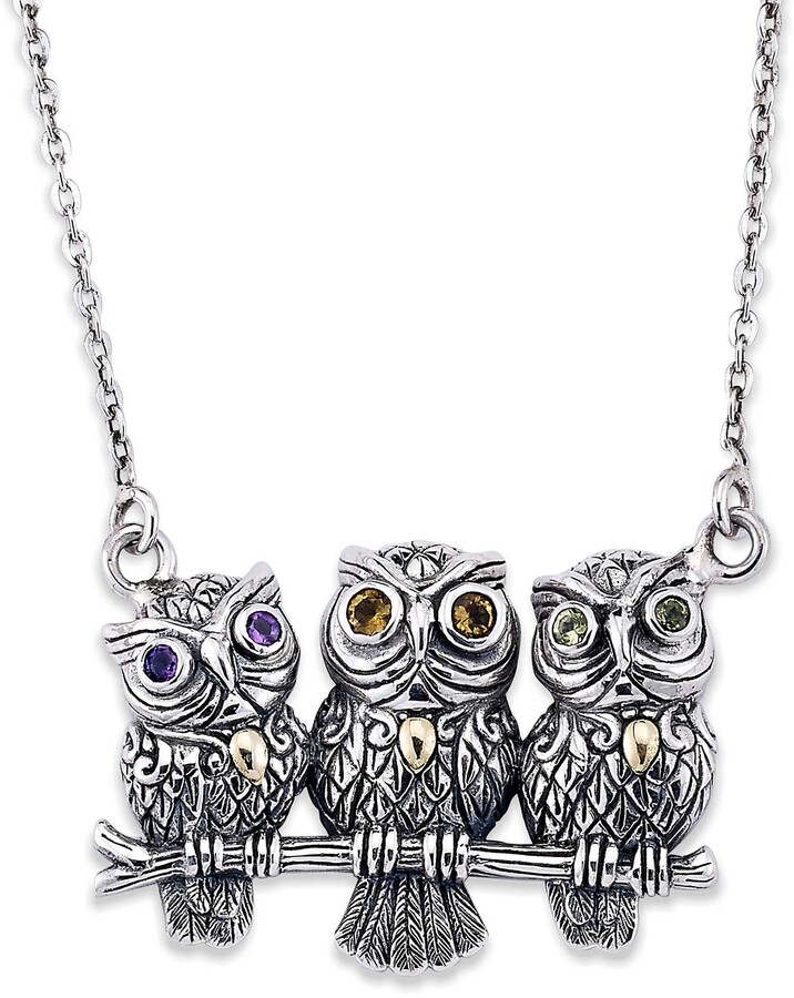 サイズ交換ＯＫ】 Antiqued Sterling Silver Citrine Owl Pendant Necklace, 12k Green  and Rose G ネックレス、ペンダント - www.oroagri.eu
