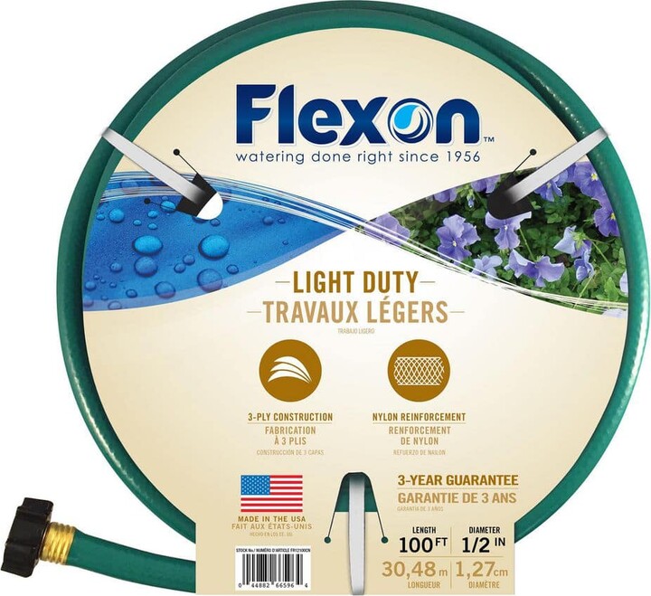Flexon 1/2 in. Dia x 100 ft. Light Duty Water Hose