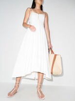 Thumbnail for your product : ALÉMAIS Selene square neck pleated dress