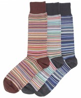 Thumbnail for your product : Paul Smith Men's Three Pack of Striped Socks