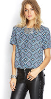 Thumbnail for your product : Forever 21 Boxy Ornate Geo Top
